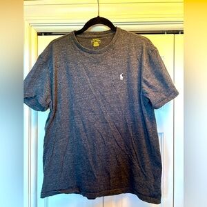 Men’s Short Sleeve Tee Shirt - Polo Ralph Lauren - Size M Cream- Dark Gray
